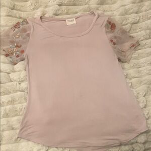 Wild Fable Pink Embellished Fitted T-Shirt